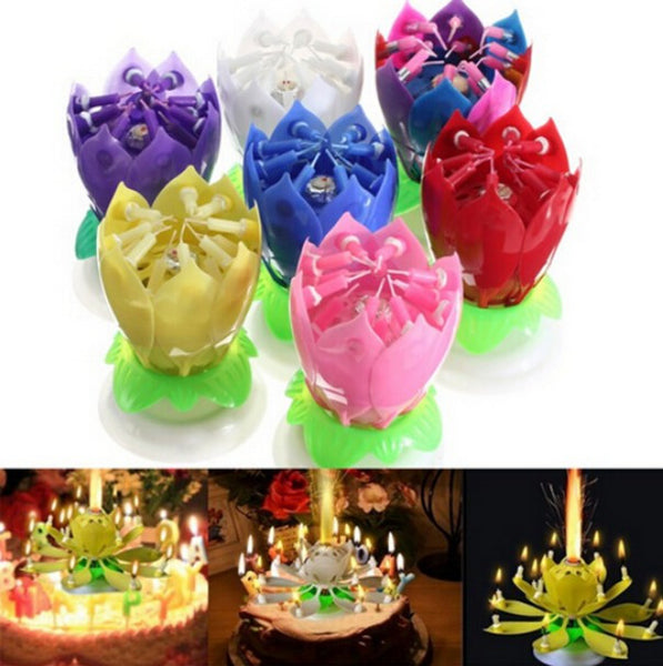 Beautiful Blossom Lotus Flower Candle