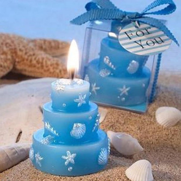 Blue Cake Candle For Gifts
