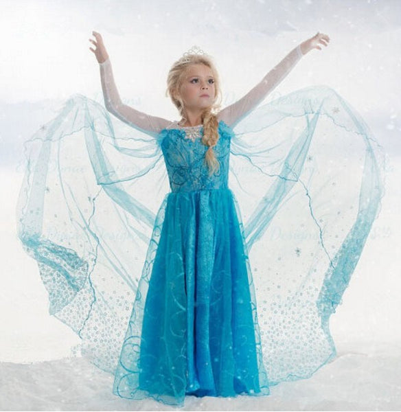 Princess Elsa & Anna Costume Party Dress
