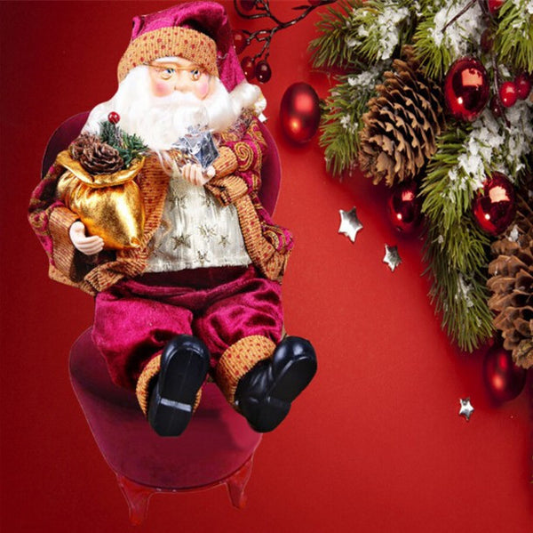 35cm Christmas Sitting Santa Claus Doll