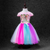 Elsa/Anna Short Sleeve Cotton Tutu Dress